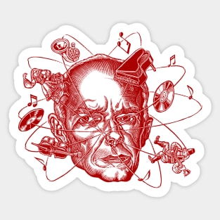 Atomic Béla Bartók (red) Sticker